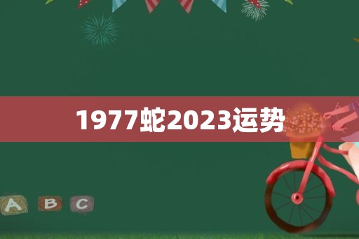 1977蛇2023运势