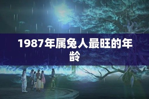 1987年属兔人最旺的年龄