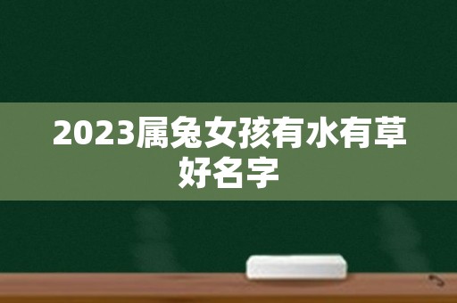 2023属兔女孩有水有草好名字