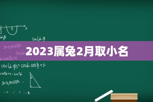 2023属兔2月取小名