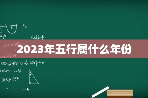 2023年五行属什么年份