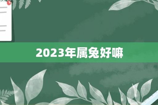 2023年属兔好嘛