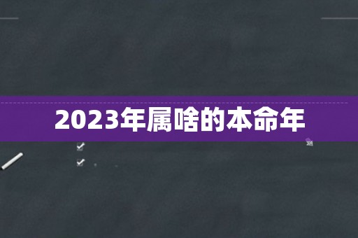 2023年属啥的本命年