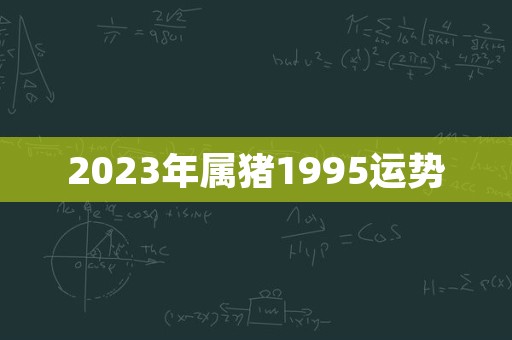 2023年属猪1995运势