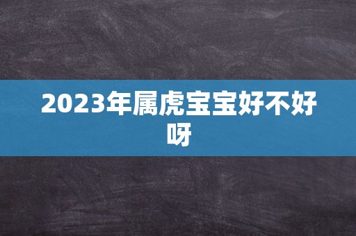 2023年属虎宝宝好不好呀