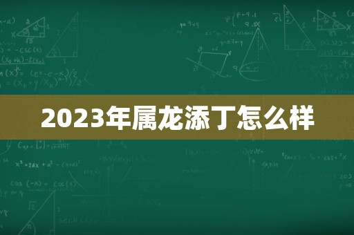 2023年属龙添丁怎么样