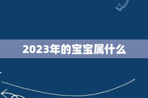 2023年的宝宝属什么