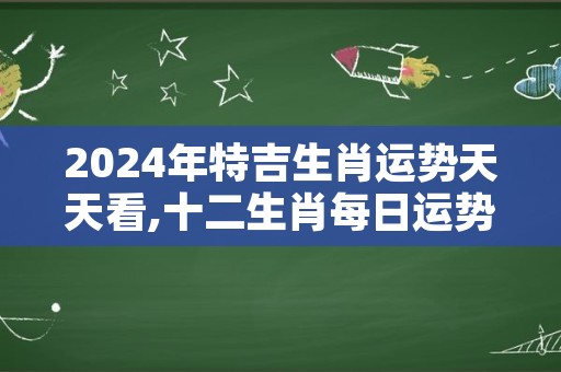 2024年特吉生肖运势天天看,十二生肖每日运势播报下载