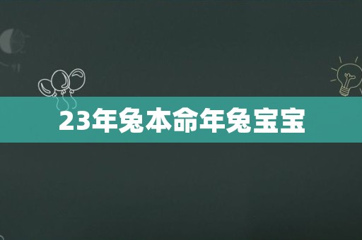 23年兔本命年兔宝宝