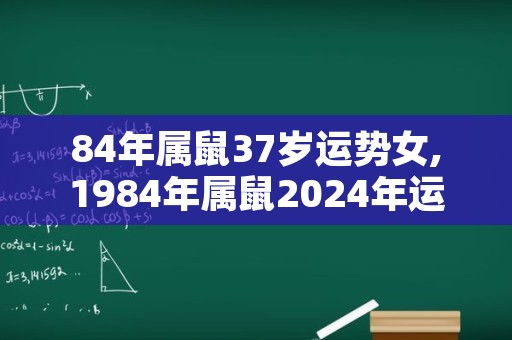 84年属鼠37岁运势女,1984年属鼠2024年运势