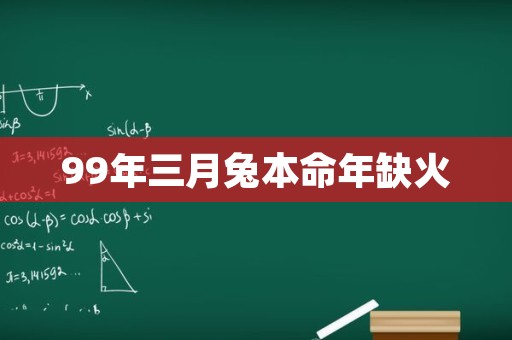 99年三月兔本命年缺火