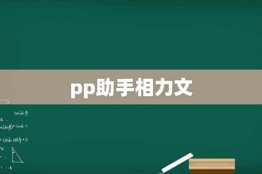 pp助手相力文